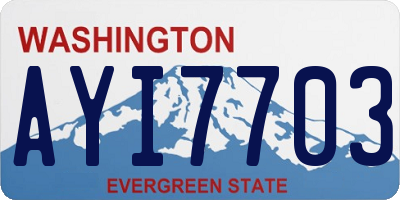 WA license plate AYI7703