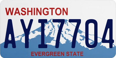 WA license plate AYI7704