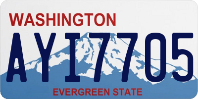 WA license plate AYI7705