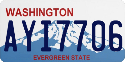 WA license plate AYI7706
