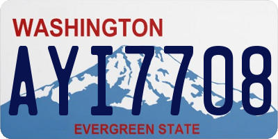 WA license plate AYI7708