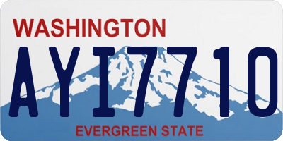 WA license plate AYI7710