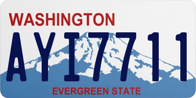 WA license plate AYI7711