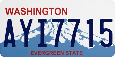 WA license plate AYI7715