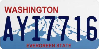 WA license plate AYI7716