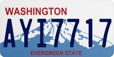 WA license plate AYI7717