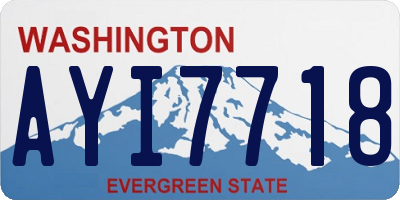 WA license plate AYI7718