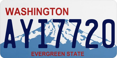 WA license plate AYI7720