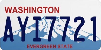 WA license plate AYI7721