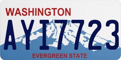 WA license plate AYI7723