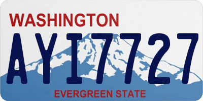 WA license plate AYI7727