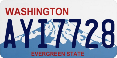 WA license plate AYI7728