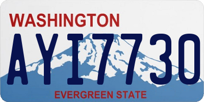 WA license plate AYI7730