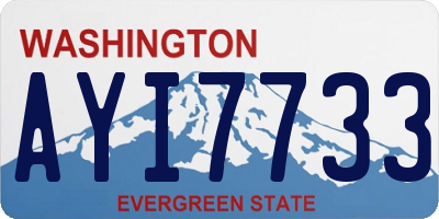 WA license plate AYI7733