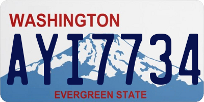 WA license plate AYI7734