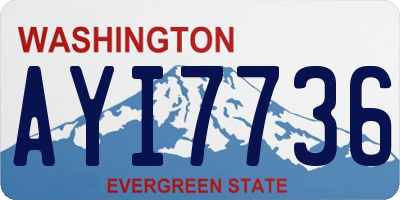 WA license plate AYI7736