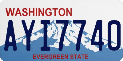 WA license plate AYI7740