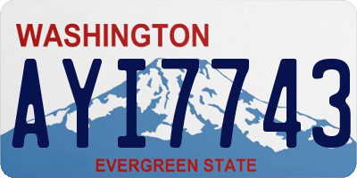 WA license plate AYI7743