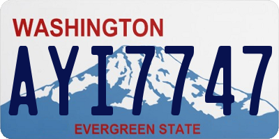 WA license plate AYI7747