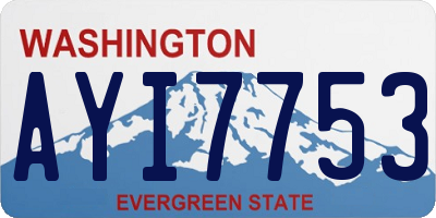 WA license plate AYI7753