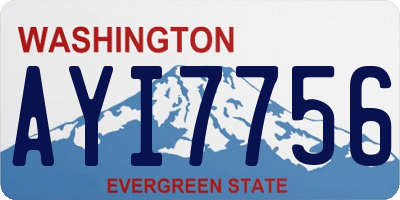 WA license plate AYI7756