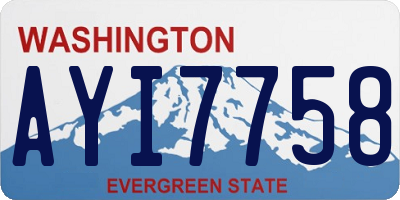 WA license plate AYI7758