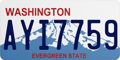 WA license plate AYI7759