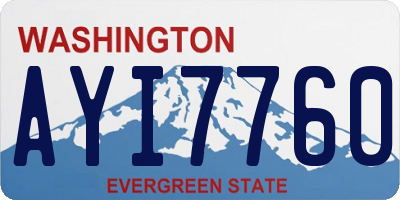 WA license plate AYI7760