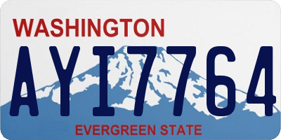 WA license plate AYI7764