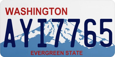 WA license plate AYI7765