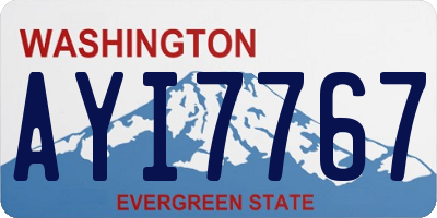 WA license plate AYI7767