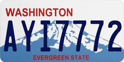 WA license plate AYI7772