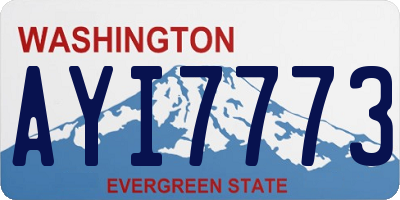 WA license plate AYI7773