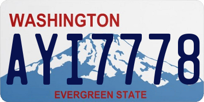 WA license plate AYI7778