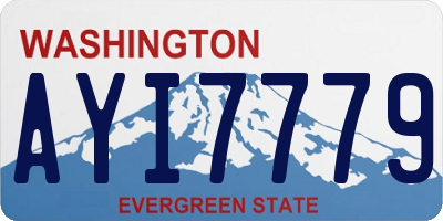 WA license plate AYI7779