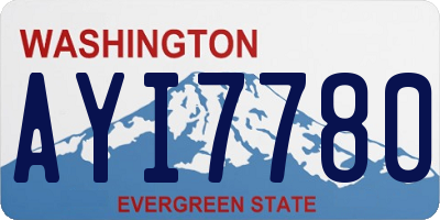 WA license plate AYI7780