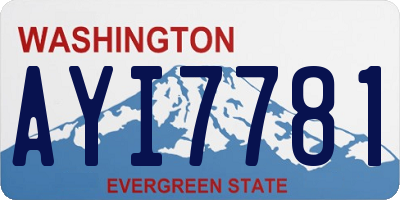WA license plate AYI7781