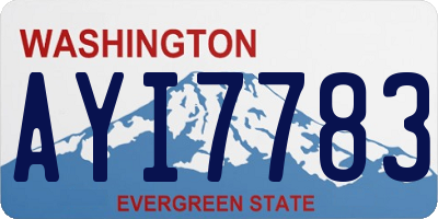 WA license plate AYI7783