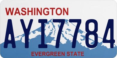 WA license plate AYI7784