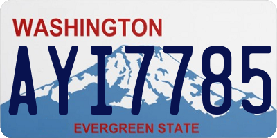 WA license plate AYI7785