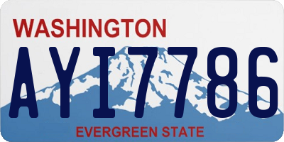 WA license plate AYI7786