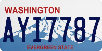 WA license plate AYI7787