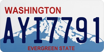 WA license plate AYI7791