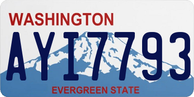 WA license plate AYI7793