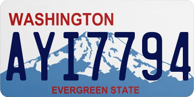 WA license plate AYI7794