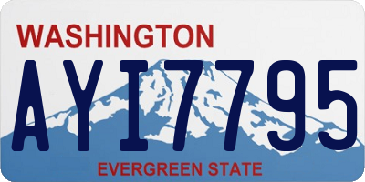 WA license plate AYI7795