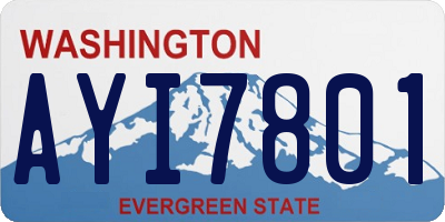 WA license plate AYI7801