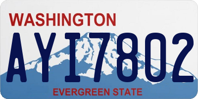 WA license plate AYI7802