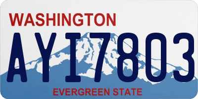 WA license plate AYI7803