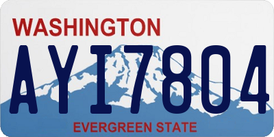 WA license plate AYI7804